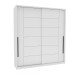 Guarda-Roupa Casal Lisboa 2 Portas 2 Gavetas Branco - Politorno