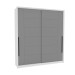 Guarda-Roupa Casal Lisboa 2 Portas 2 Gavetas Branco/Cinza - Politorno