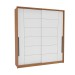 Guarda-Roupa Casal Lisboa 2 Portas 2 Gavetas Freijó/Branco - Politorno