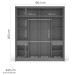 Guarda-Roupa Casal Lisboa 2 Portas 2 Gavetas Freijó/Branco - Politorno