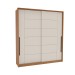 Guarda-Roupa Casal Lisboa 2 Portas 2 Gavetas Freijó/Creme - Politorno