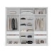 Guarda-Roupa Casal Lisboa 3 Portas 4 Gavetas Branco/Creme - Politorno