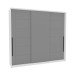Guarda-Roupa Casal Lisboa 3 Portas 4 Gavetas Branco/Cinza - Politorno