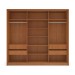 Guarda-Roupa Casal Lisboa 3 Portas 4 Gavetas Freijó/Verde - Politorno