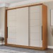 Guarda-Roupa Casal Lisboa 3 Portas 4 Gavetas Freijó/Creme - Politorno