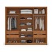 Guarda-Roupa Casal Lisboa 3 Portas 4 Gavetas Freijó/Creme - Politorno