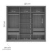 Guarda-Roupa Casal Lisboa 3 Portas 4 Gavetas Freijó/Creme - Politorno