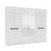 Guarda-Roupa Casal Lisboa 6 Portas 4 Gavetas com Espelho Branco - Politorno
