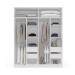 Guarda-Roupa Casal Valência 4 Portas 4 Gavetas Branco - Politorno