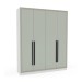 Guarda-Roupa Casal Valência 4 Portas 4 Gavetas Branco/Verde - Politorno