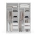 Guarda-Roupa Casal Valência 4 Portas 4 Gavetas Branco/Verde - Politorno