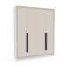 Guarda-Roupa Casal Valência 4 Portas 4 Gavetas Branco/Creme - Politorno