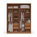 Guarda-Roupa Casal Valência 4 Portas 4 Gavetas Freijó/Creme - Politorno