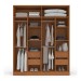 Guarda-Roupa Casal Valência 4 Portas 4 Gavetas Freijó/Cinza - Politorno
