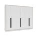 Guarda-Roupa Casal Valência 6 Portas 4 Gavetas Branco - Politorno