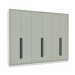 Guarda-Roupa Casal Valência 6 Portas 4 Gavetas Branco/Verde - Politorno