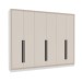 Guarda-Roupa Casal Valência 6 Portas 4 Gavetas Branco/Creme - Politorno