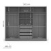 Guarda-Roupa Casal Valência 6 Portas 4 Gavetas Branco/Cinza - Politorno