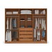 Guarda-Roupa Casal Valência 6 Portas 4 Gavetas Freijó/Cinza - Politorno