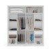 Guarda-Roupa Casal Valência 2 Portas 2 Gavetas Branco/Creme - Politorno