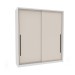 Guarda-Roupa Casal Valência 2 Portas 2 Gavetas Branco/Creme - Politorno