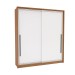 Guarda-Roupa Casal Valência 2 Portas 2 Gavetas Freijó/Branco - Politorno