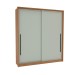 Guarda-Roupa Casal Valência 2 Portas 2 Gavetas Freijó/Verde - Politorno