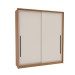 Guarda-Roupa Casal Valência 2 Portas 2 Gavetas Freijó/Creme - Politorno