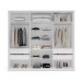 Guarda-Roupa Casal Valência 3 Portas 4 Gavetas Branco - Politorno