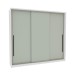 Guarda-Roupa Casal Valência 3 Portas 4 Gavetas Branco/Verde - Politorno