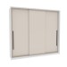 Guarda-Roupa Casal Valência 3 Portas 4 Gavetas Branco/Creme - Politorno