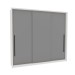 Guarda-Roupa Casal Valência 3 Portas 4 Gavetas Branco/Cinza - Politorno