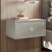 Mesa de Cabeceira Suspensa Strass 2 Gavetas Off White - Olivar Móveis