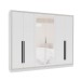 Guarda-Roupa Valência 6 Portas 4 Gavetas com Espelho Branco - Politorno