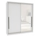 Guarda-Roupa Casal Valência 2 Portas 2 Gavetas com Espelho Branco - Politorno