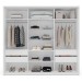 Guarda-Roupa Casal Valência 3 Portas 4 Gavetas com Espelho Branco/Cinza - Politorno
