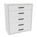 Cômoda Valência 5 Gavetas Branco - Politorno