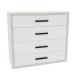 Cômoda Valência 4 Gavetas Branco - Politorno