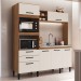 Cozinha Compacta Mel 6 Portas 2 Gavetas Freijó/Off White - Irm Móveis
