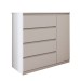 Cômoda Luna 1 Porta 4 Gavetas Branco Neve - Panorama Móveis