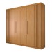 Guarda-Roupa Casal Rúbeo 6 Portas 3 Gavetas Ripado Cinamomo Estrutura Premium 15mm - Panorama Móveis