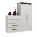 Cômoda Geórgia 2 Portas 4 Gavetas Branco - Pnr Móveis