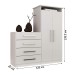 Cômoda Geórgia 2 Portas 4 Gavetas Branco - Pnr Móveis