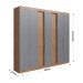Guarda-Roupa Casal Milão 7 Portas 2 Gavetas Freijó/Cinza - Irm Móveis