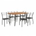 Mesa de Jantar 6 Lugares Olímpia Preto Fosco/Canela - Kappesberg Crome