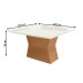 Mesa de Jantar 8 Lugares Beatriz com Vidro Canela/Off White/Capuccino - Kappesberg Jantar
