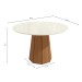 Mesa de Jantar 4 Lugares Dafine com Vidro Canela/Off White/Bege - Kappesberg Jantar