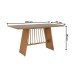 Mesa de Jantar 6 Lugares Elise com Vidro Freijo/Bronze/Bege - Kappesberg Jantar