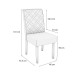 Mesa de Jantar 6 Lugares Camélia com Vidro Canela/Off White/Capuccino - Kappesberg Jantar