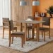 Mesa de Jantar 4 Lugares Noemi com Vidro Canela/Freijo/Bronze/Marrom - Kappesberg Jantar